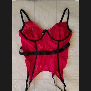 Adore Me teddy with hosiery clips